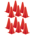 Champion Sports High Visibility Poly Cone, 9in, Orange, PK12 TC9